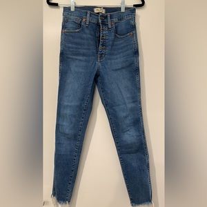 madewell women’s jeans blue. size 27. high rise